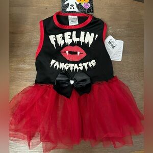 Simply Wag Dog Dress Halloween Feelin Fangtastic Puppy sz-M NWT